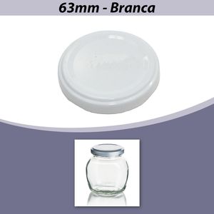 Tampa Metálica 63mm Branca (01 unidade)