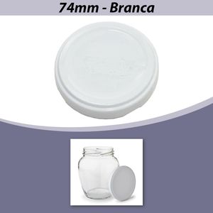 Tampa Metálica 74mm Branca (01 unidade)