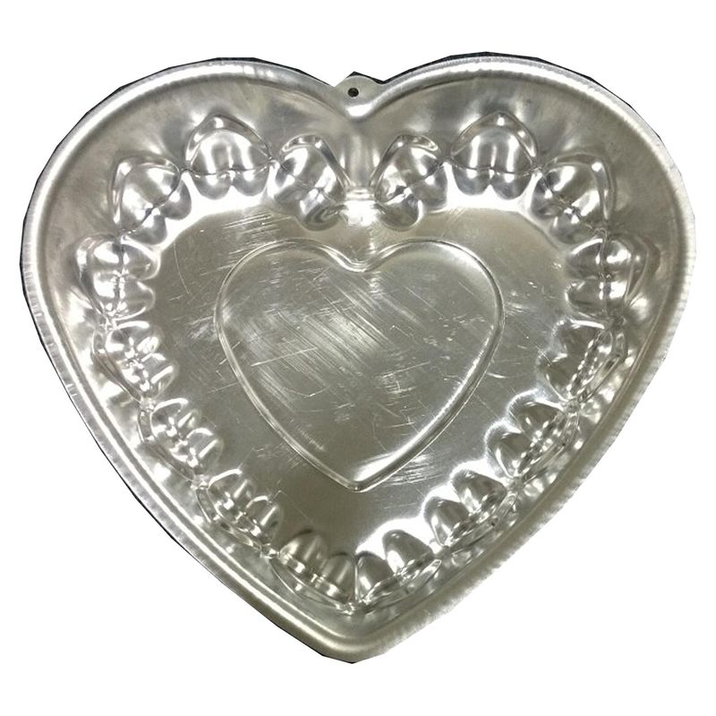 Forma em Alumínio Coração Decorado 33x7cm Ref.2712 Caparroz (01UND)