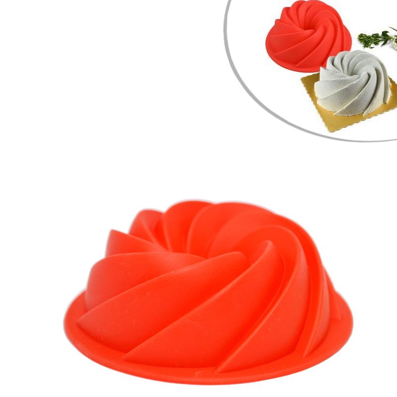 Forma-Redonda-em-Silicone-para-Pudin-Flan-Pequena-na-cor-Vermelha-11cm-Ref.-4864-SN13279-Mimo-Style-