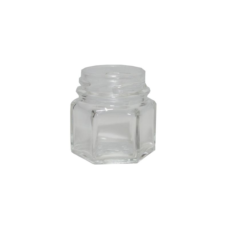 Pote-de-Vidro-Mini-Sextavado-Ref.-602-40ml-Sem-Tampa-Vidraria-Anchieta--01-unidade-