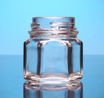 Pote-de-Vidro-Mini-Sextavado-Ref.-602-40ml-Sem-Tampa-Vidraria-Anchieta--01-unidade-
