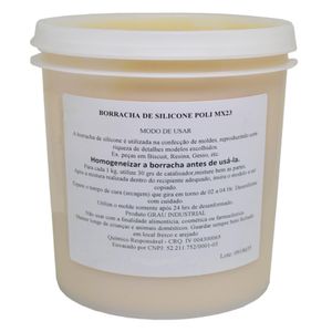 Borracha de Silicone na Cor Bege MX23 Polisil (5KG)