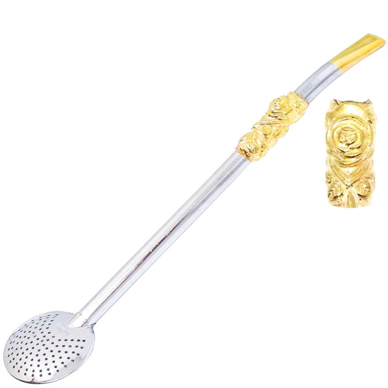 Bomba para Chimarrão com Anel Rosa Ref.54 Garibaldi (01UND)