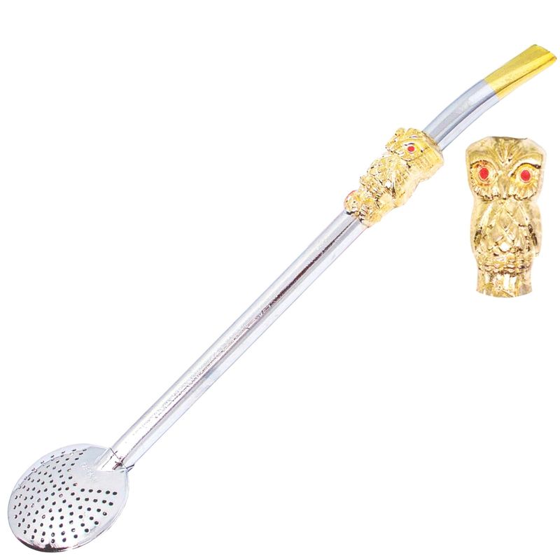 Bomba para Chimarrão com Anel Corujinha 23cm Ref. 53 Garibaldi (01UND)