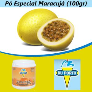 Pó para Gelados Comestíveis Sabor Maracujá Du Porto (100 gramas)