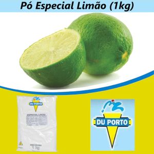 Pó para Gelados Comestíveis Sabor Especial Limão Du Porto (1KG)