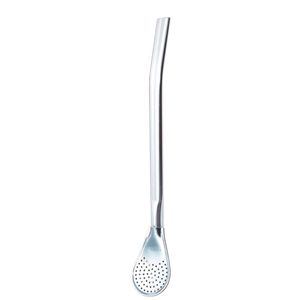Bomba para Tererê em Inox Lisa Cano Chato 19cm Ref.CT/101 Garibaldi (01UND)