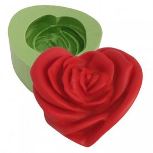 Molde de Silicone Rosa Coração Ref. 7342 Acquacolor (01UND)