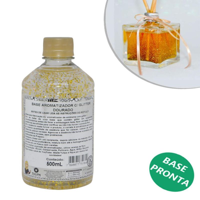 Base-Aromatizador-C--Glitter-Dourado-Tulipa--500ml-
