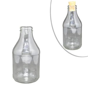 Garrafa de Vidro para Leite de Coco 200ml S/Tampa Premier Pack (01 unidade)
