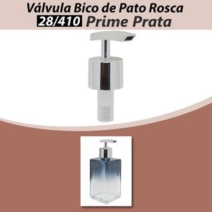 Válvula Bico de Pato Rosca 28/410 Prime Prata (01 unidade)