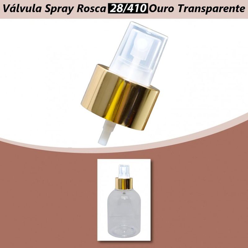 Valvula-Spray-Rosca-28-410-Ouro-com-Tampa-Transparente--01-unidade-