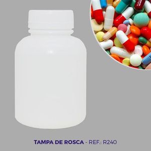 Frasco de Polietileno com Tampa Rosca Ref. R 240 Injeplast (01 unidade)