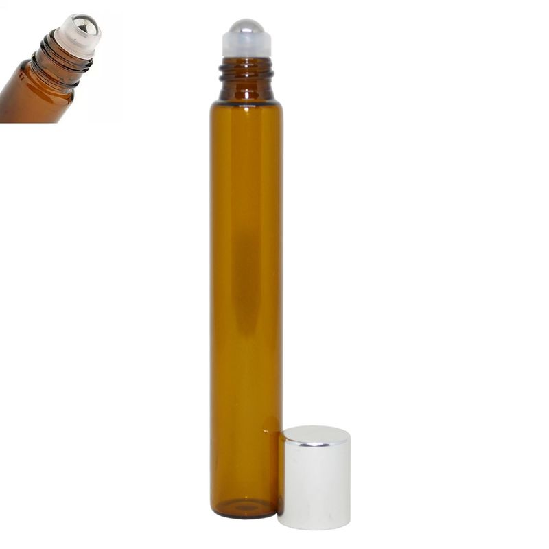 Frasco-de-Vidro-Roll-on-Ambar-C--Tampa-Prata-10ml-MTZ-3001--01-unidade-