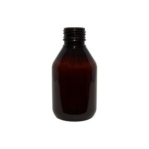 Frasco PET Âmbar 100ml Rosca 24mm Farmaplast (100 unidades)
