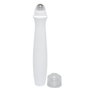 Frasco de Plástico Branco Roll-on 15ml com Tampa Transparente Embagel (01 unidade)