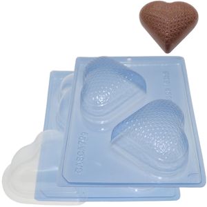 Forma em Acetato com Silicone Coração Textura Gotas 70gr Ref. 9398 BWB (01UND)