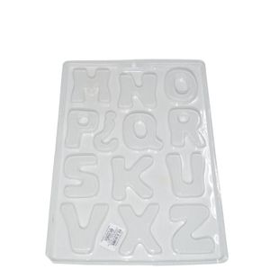 Forma em Acetato Simples Grande para Gesso com 13 Cavidades Letras Ref. G89 (01UND)