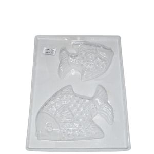 Forma em Acetato Simples Grande para Gesso com 2 Cavidades Peixe Ref. G104 (01UND)