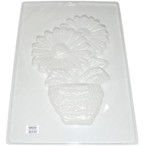 Forma em Acetato Simples Gigante para Gesso Jarro com Flor Girassol Ref. GG07 (01UND)