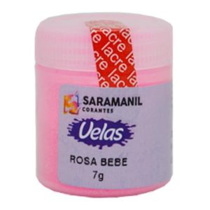 Corante em Pó para Velas Rosa Bebê Saramanil (7 gramas)