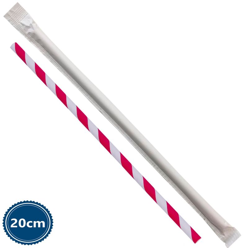 Canudo-de-Papel-Listras-Vermelho-20cm-Ref.-29002577-Cromus--100-unidades-