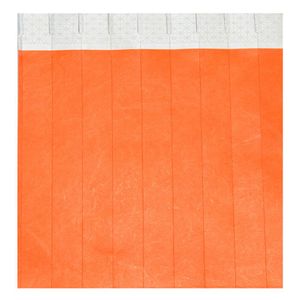Pulseira de Identificação Tyvek com Lacre Adesivo cor: orange fluorescente (50 unidades)
