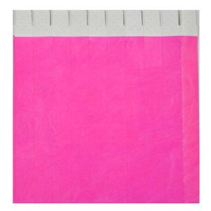 Pulseira de Identificação Tyvek com Lacre Adesivo cor: pink fluorescente (50 unidades)