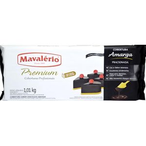 Cobertura Premium Fracionada Sabor Chocolate Amargo Mavalério (1.01kg)