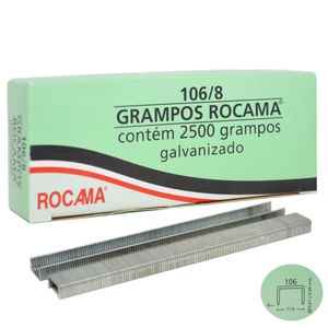 Grampo em Arame Galvanizado Modelo 106/8 para Grampeadores Manuais Rocama (2500 unidades)