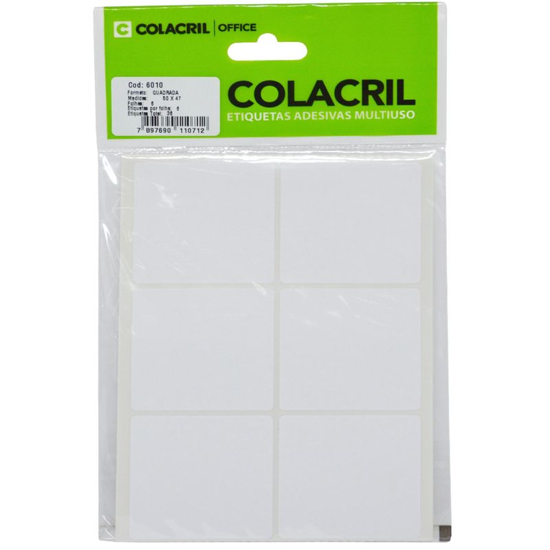 Etiquetas-Adesivas-Multiuso-Quadrada-50x47mm-Ref.-6010-Colacril--36-etiquetas-