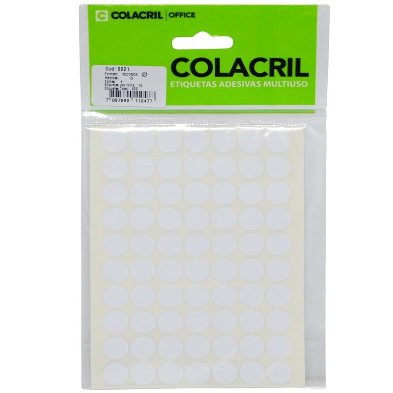 Etiquetas-Adesivas-Multiuso-Redonda-Branca-13mm-Ref.-6021-Colacril--420-etiquetas-