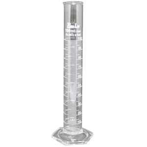 Proveta de Vidro Graduada com Base Hexagonal 100ml Plena-Lab (01UND)