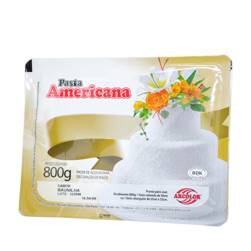 Pasta Americana Sabor Baunilha Arcólor (800 gramas)