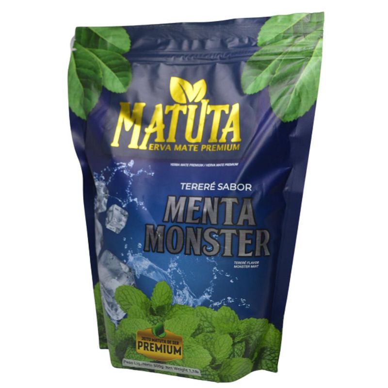 Erva-Mate-Terere-Premium-Sabor-Menta-Monster-Matuta--500-gramas-