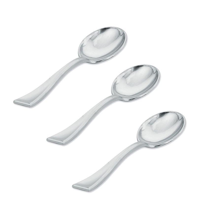 Mini-Colher-Linha-Classica-Prata-Silver-Plastic--30-unidades-