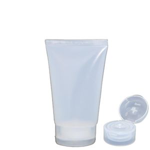 Bisnaga Plástica Transparente 30 gramas com tampa Flip Top Transparente (10 unidades)