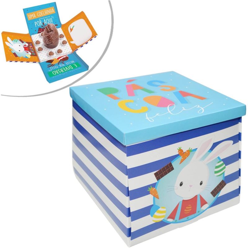Caixa Surpresa Brilho de Páscoa Azul Ref. 13003883 Cromus (01 unidade)