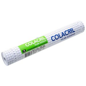 Filme Adesivo Transparente Reposicionável 45cm x 25mts x 40 micras  Ref. 2233 Colacril (01UND)