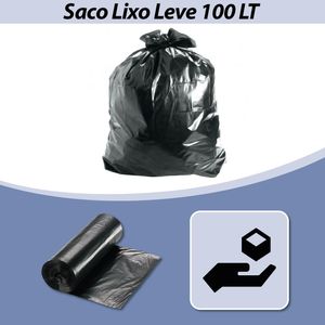 Saco de Lixo Comercial 100 Litros Preto 70x82cm Dokaplast (100 unidades)