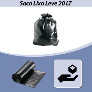 Saco de Lixo Comercial 20 Litros Preto 40x45cm Dokaplast (100UND)