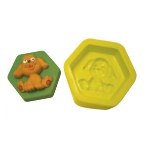 Molde de Silicone Cachorro Sextavado 4738 Acquacolor (01UND)