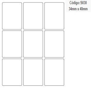 Etiquetas Adesivas Multiuso Retangular 34x48x3mm Ref. 5030 Colacril (108 etiquetas)