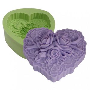 Molde de Silicone Coração com Laço e Renda Ref. 7343 Acquacolor (01UND)