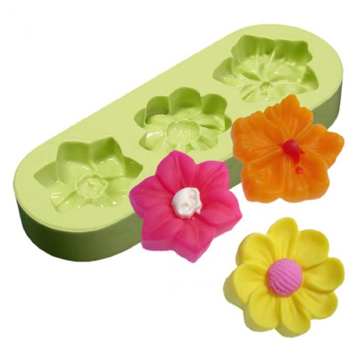 Molde-de-Silicone-Flores-c--Hibisco-3-Cavidades-1351-Acquacolor--01UND-