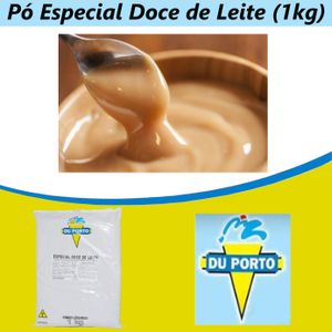 Pó para Gelados Comestíveis Sabor Especial Doce de Leite Du Porto (1KG)