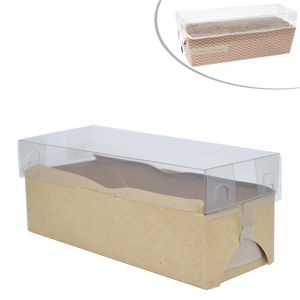 Forma de Papel C/ Tampa para Bolo Inglês Kraft Ref. FFP016 Papieri (01 unidade)