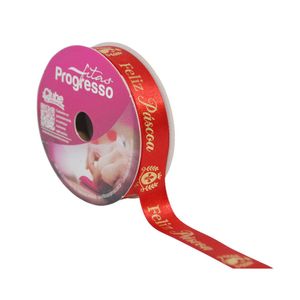 Fita de Cetim ECF 003H 15mm Cor 480 Feliz Páscoa Progresso (10 metros)