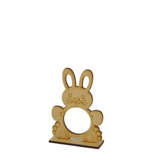 Porta Bombom de MDF Coelho Ref. LJ676 10x7x2.9cm LJ Artesanatos (01 unidade)